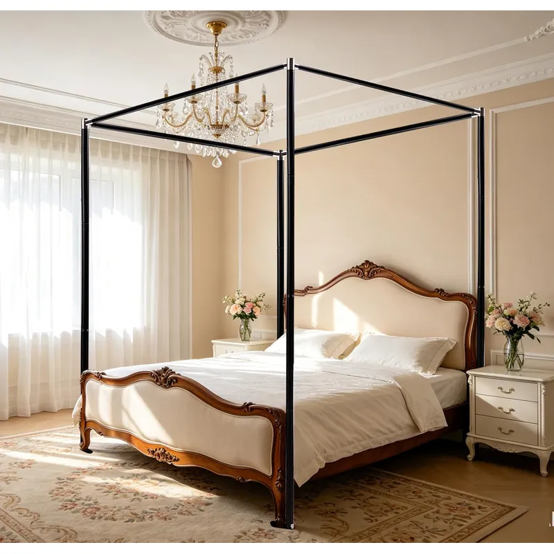 Canopy Bed Frame Metal Queen - Cadre de lit à baldaquin en