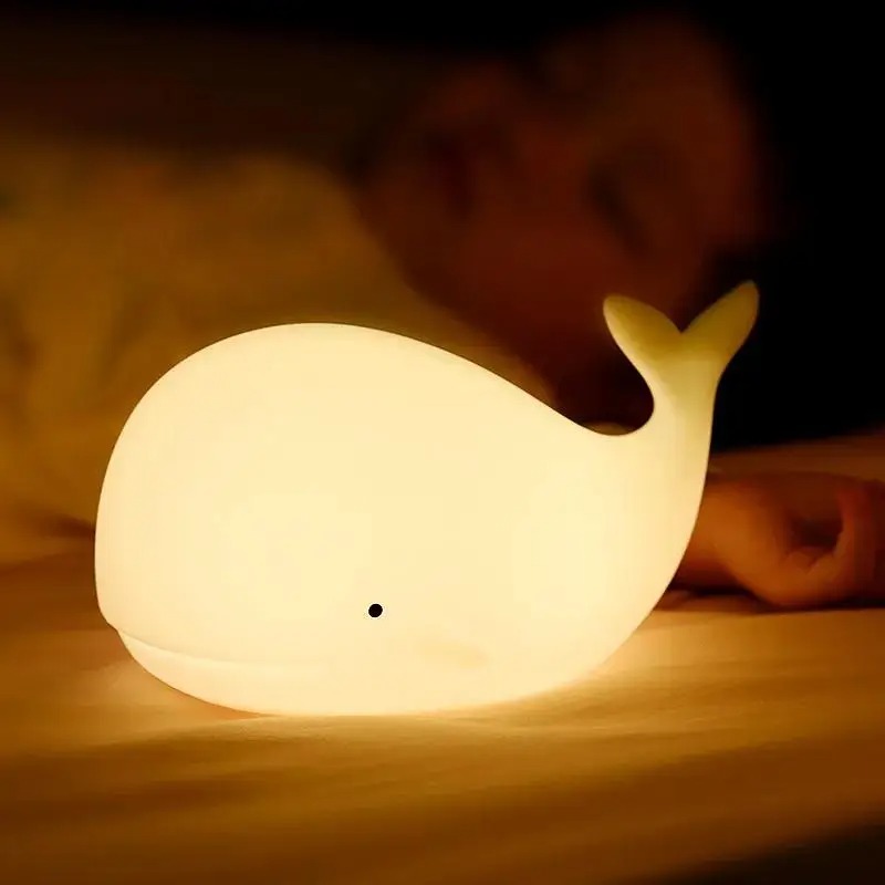 Floating Nightstand With Led Light - Veilleuse LED en silicone en forme