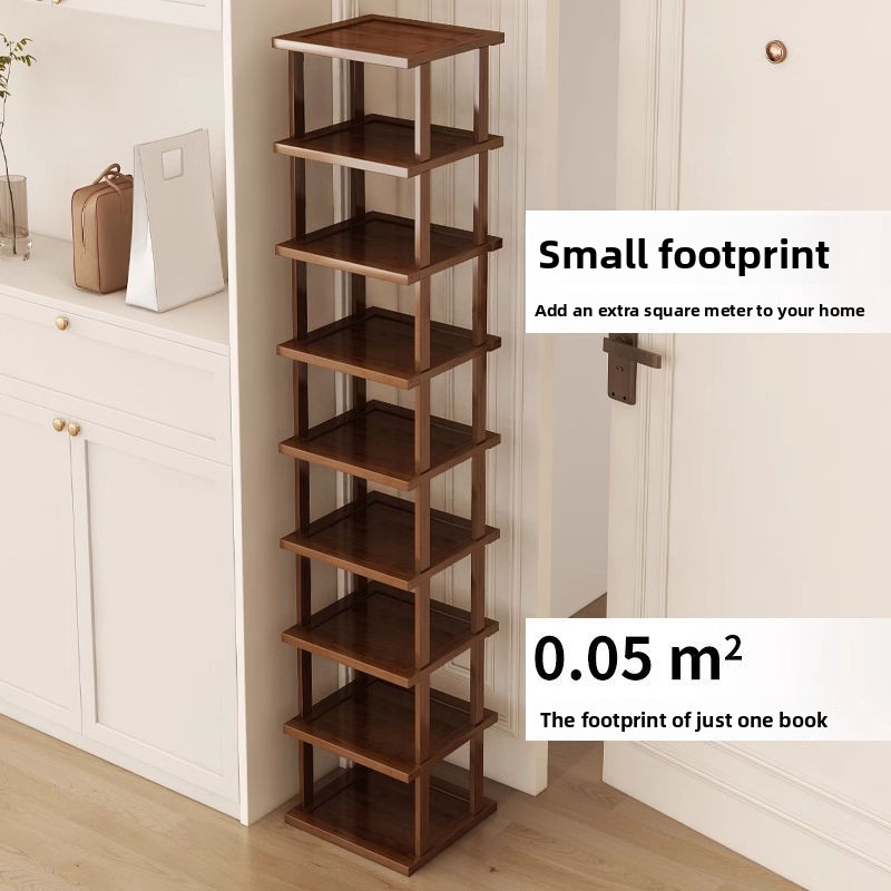 Shoe Rack Cabinet Narrow Entryway - Meuble à chaussures couleur thé pour