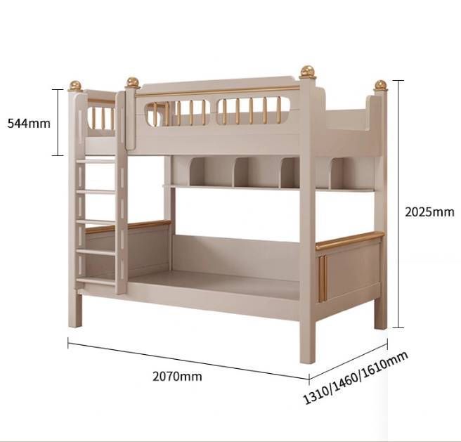 Bunk Bed With Stairs And Slide - Lit superposé pour enfant en bois