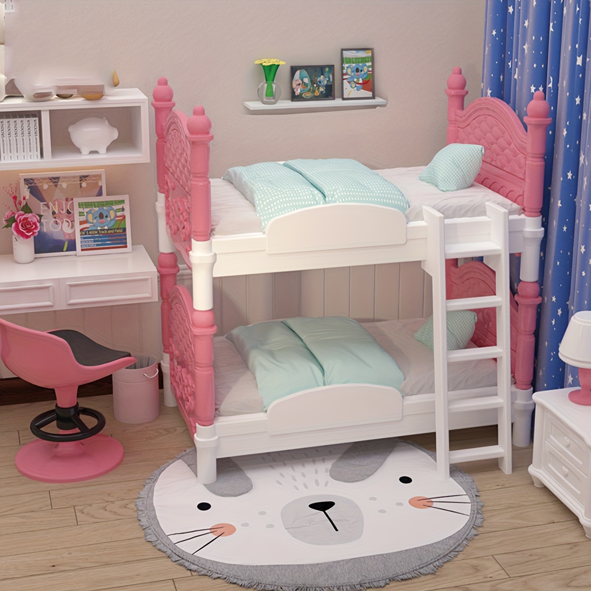 Bedroom Furniture - Lit double miniature pour maison de