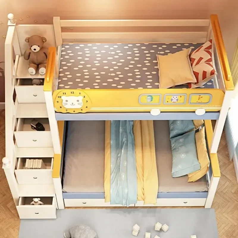 Lit superposé en bois pour enf - Bunk Bed With Stairs And Slide avis et prix
