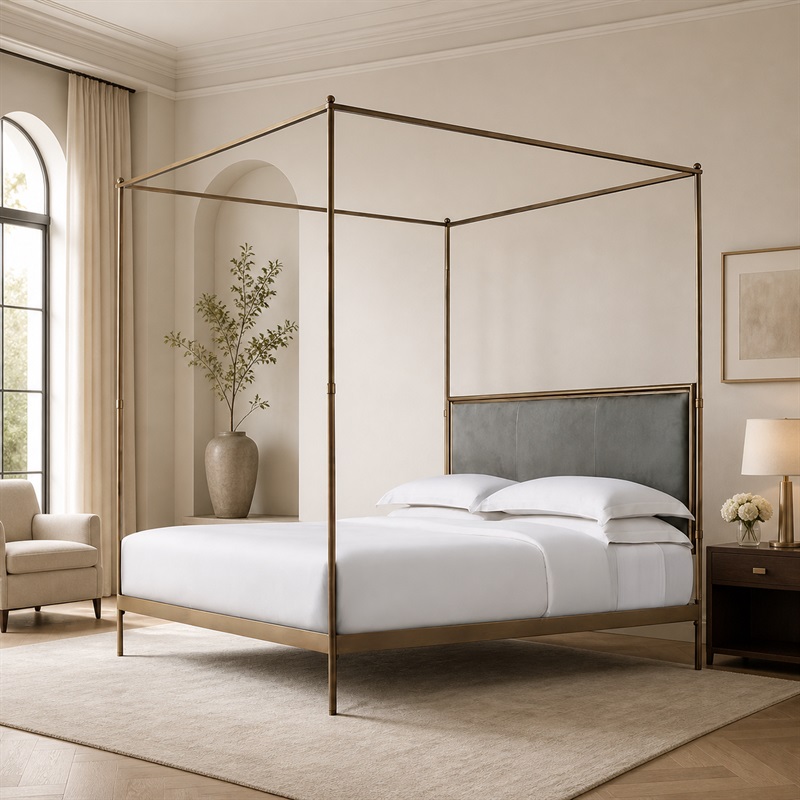 xx-Cadre de lit en métal de st - Canopy Bed Frame Metal Queen avis et prix