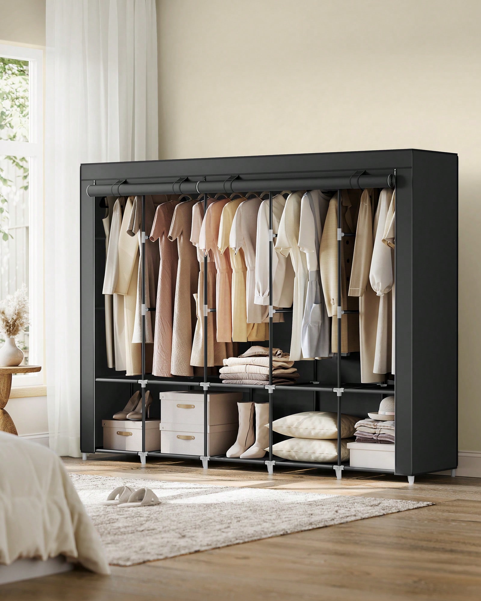 Armoire portable extra large d - Wardrobe Closet Portable Fabric Cover avis et prix
