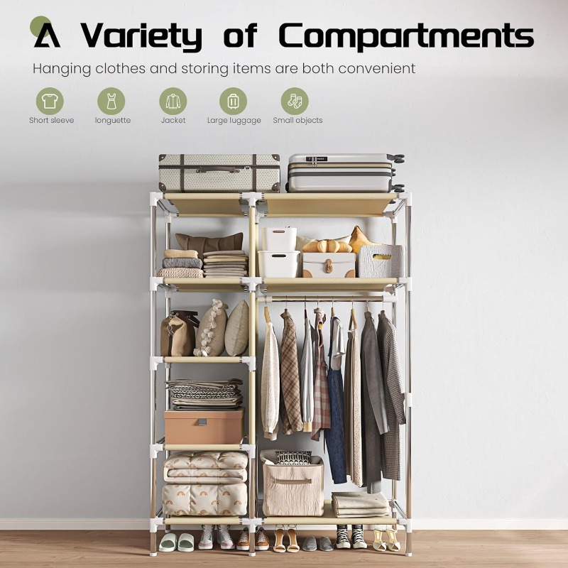 Armoire portable, organisation - Wardrobe Closet Portable Fabric Cover avis et prix