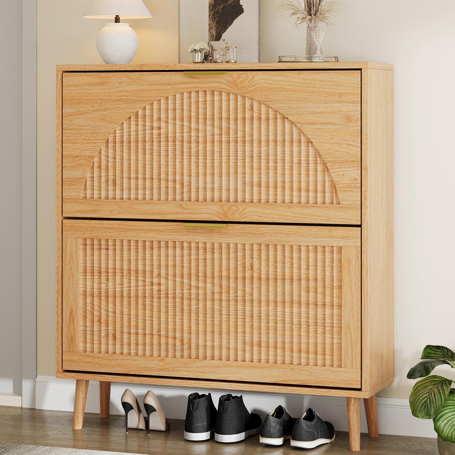 Armoire à chaussures en bois,  - Shoe Rack Cabinet Narrow Entryway avis et prix