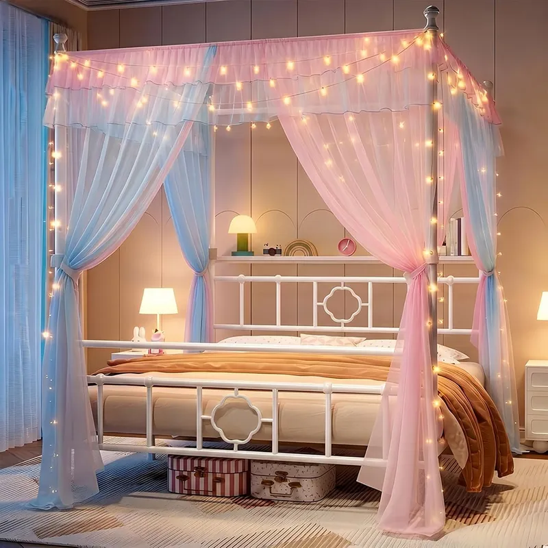 Cadre de lit à baldaquin Queen - Canopy Bed Frame Metal Queen avis et prix