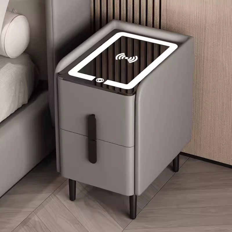 Table de chevet intelligente d - Solid Wood Nightstand 2 Drawers avis et prix