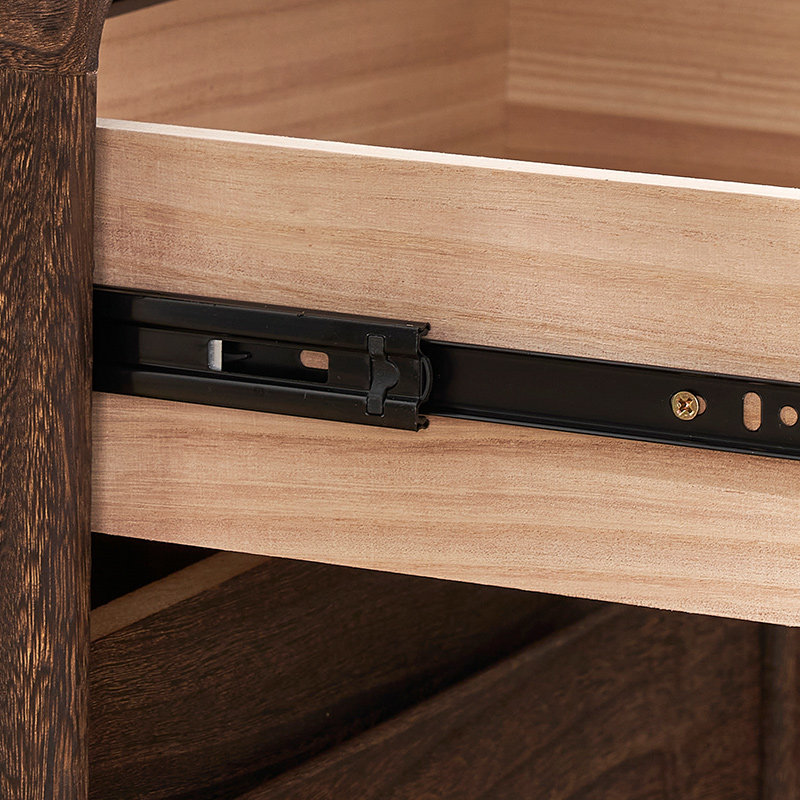 Table de chevet rétro en bois  - Solid Wood Nightstand 2 Drawers avis et prix