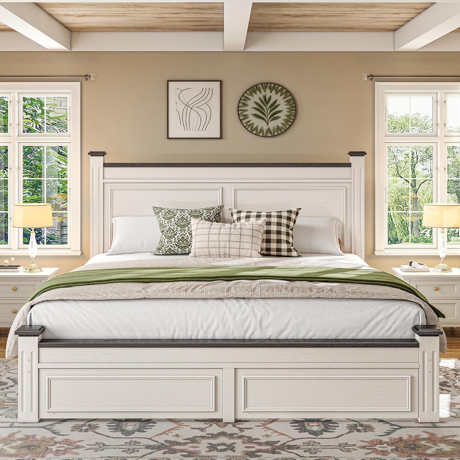 Cadre de lit King Size avec tê - King Size Bed Frame With Storage Drawers avis et prix