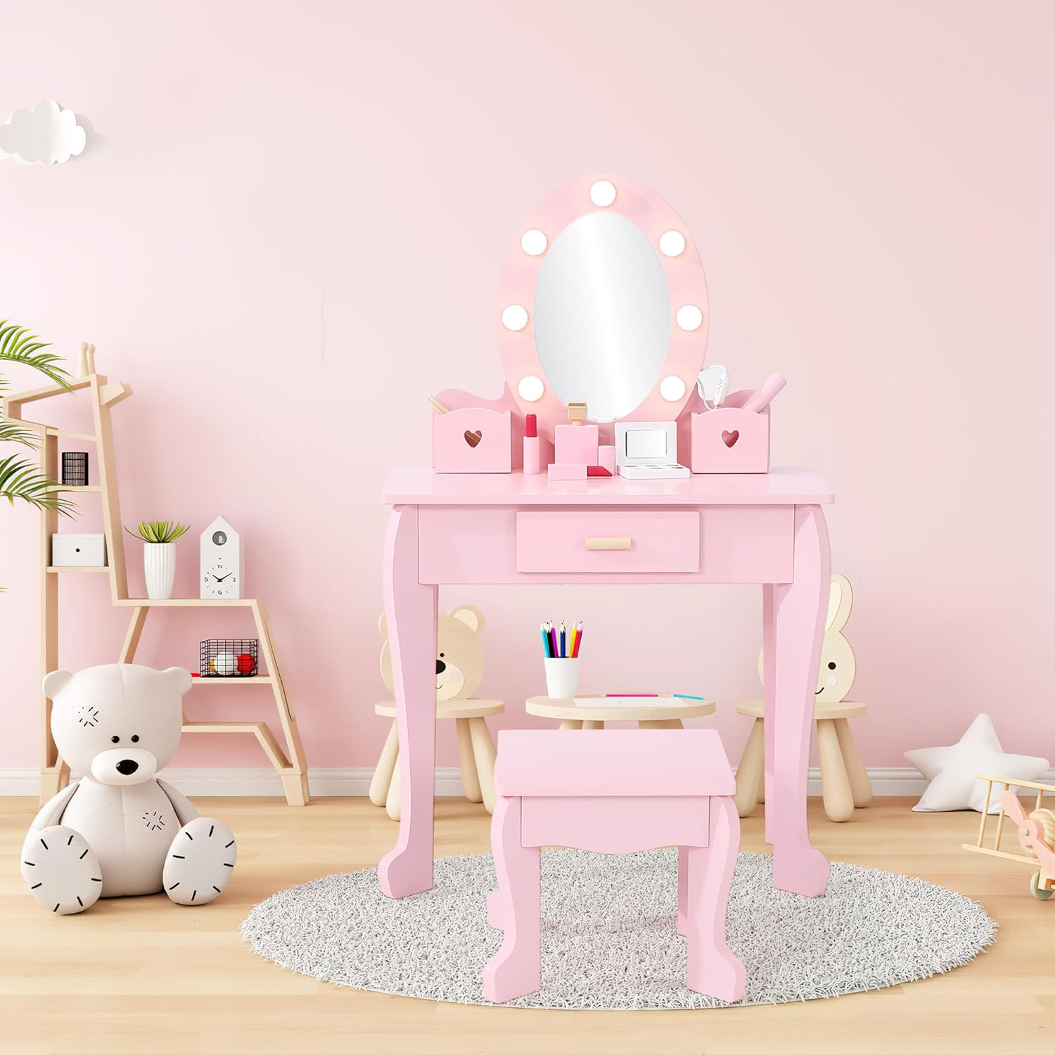 Ensemble coiffeuse et tabouret - Dressing Table Vanity With Lighted Mirror avis et prix