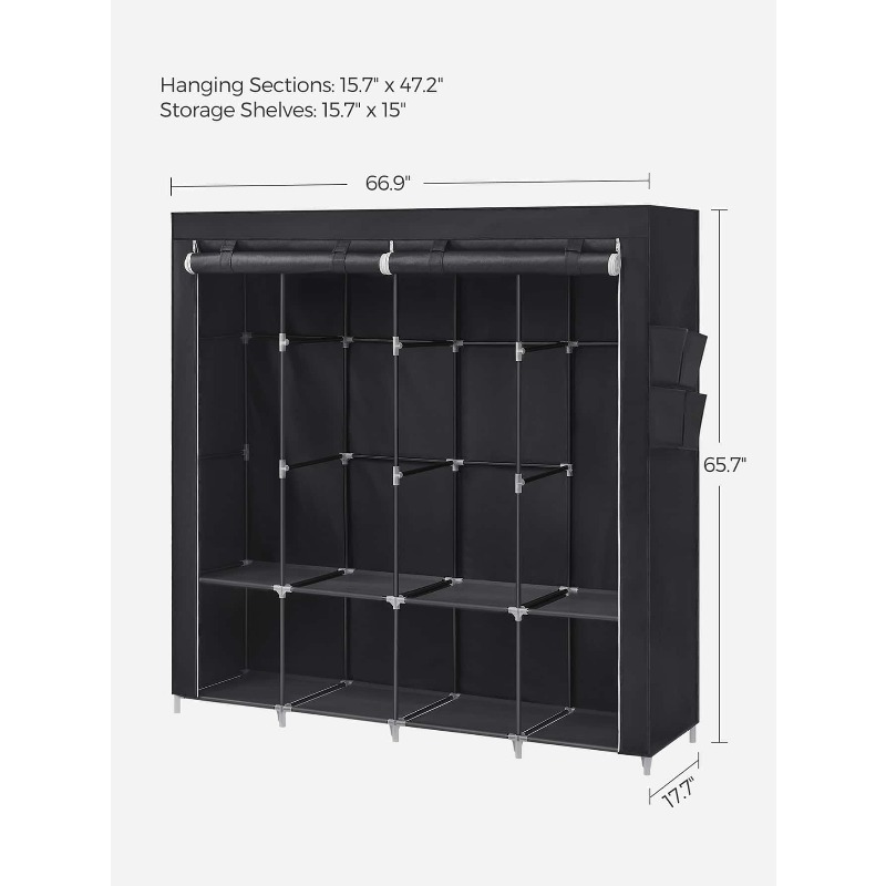 Armoire portable, organisateur - Wardrobe Closet Portable Fabric Cover avis et prix