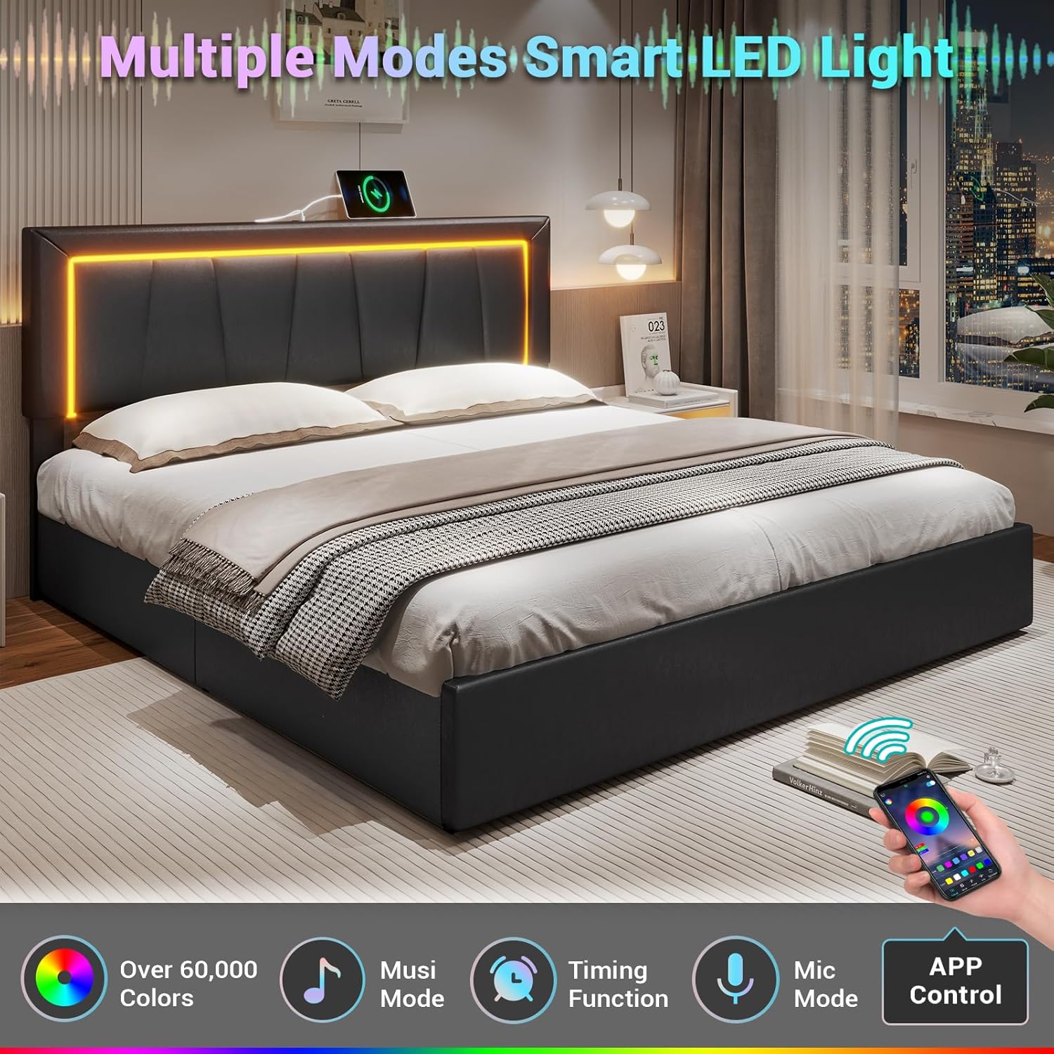 Cadre de lit California King a - King Size Bed Frame With Storage Drawers avis et prix