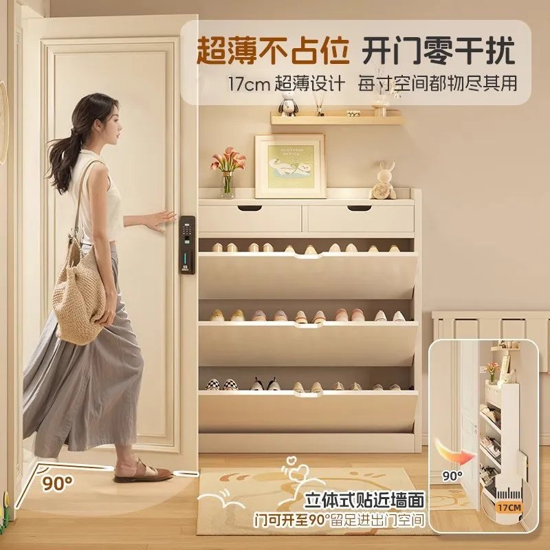 Meuble à chaussures en bois ma - Shoe Rack Cabinet Narrow Entryway avis et prix