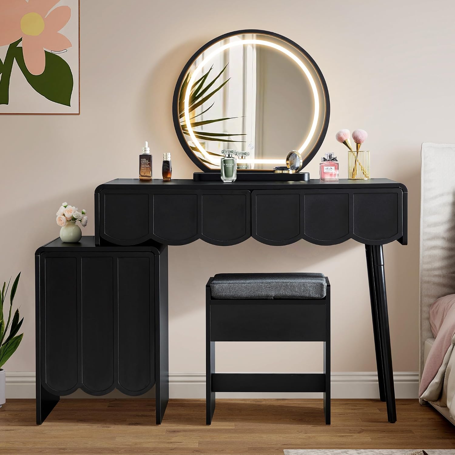 Coiffeuse moderne avec miroir  - Dressing Table Vanity With Lighted Mirror avis et prix