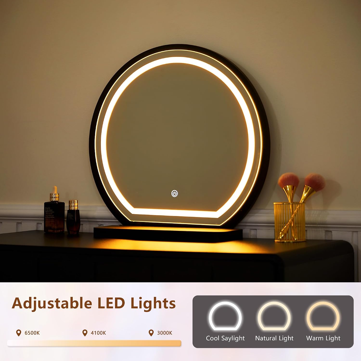 Coiffeuse moderne avec miroir  - Dressing Table Vanity With Lighted Mirror avis et prix