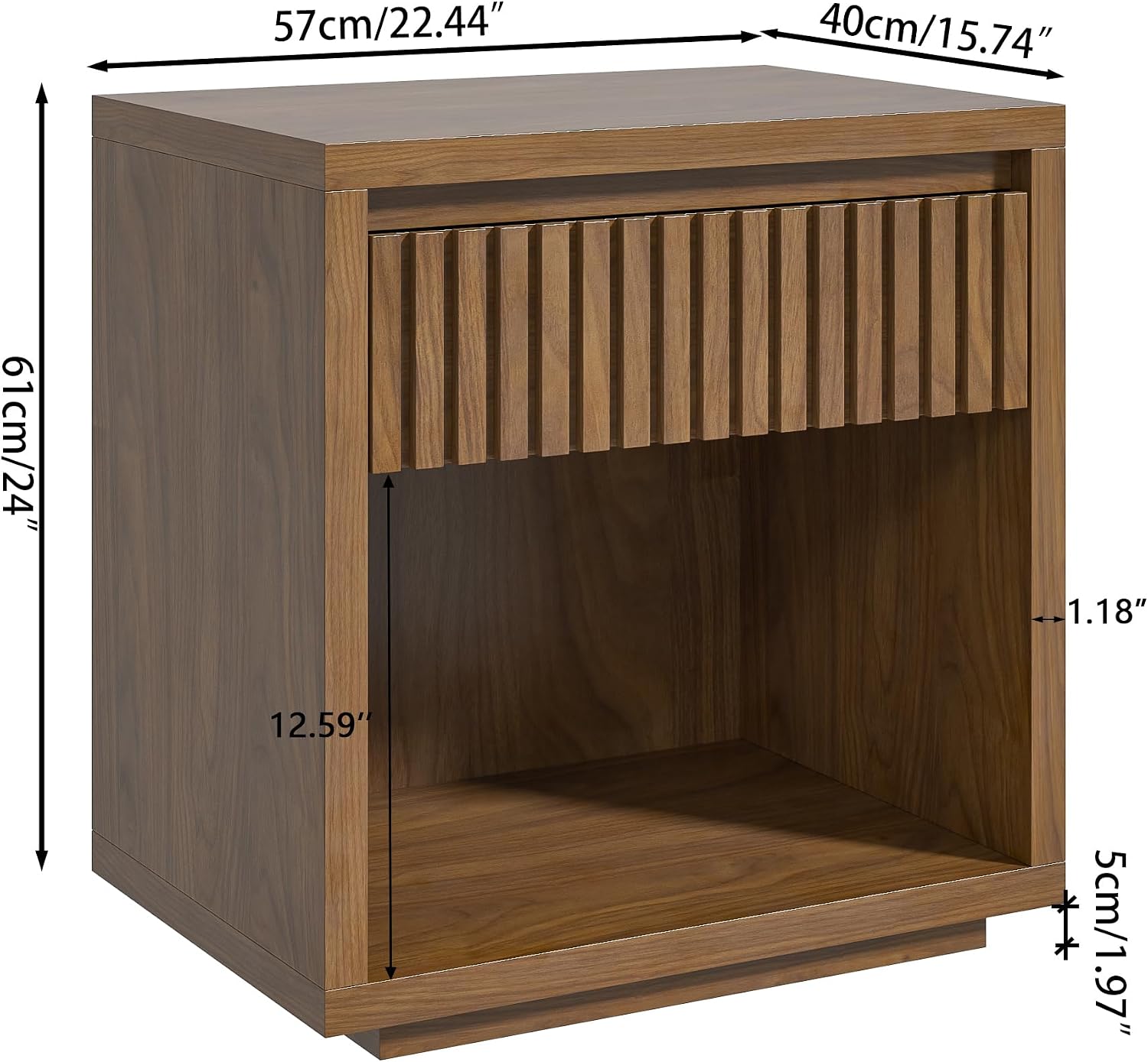Ensemble de 2 tables de chevet - Solid Wood Nightstand 2 Drawers avis et prix