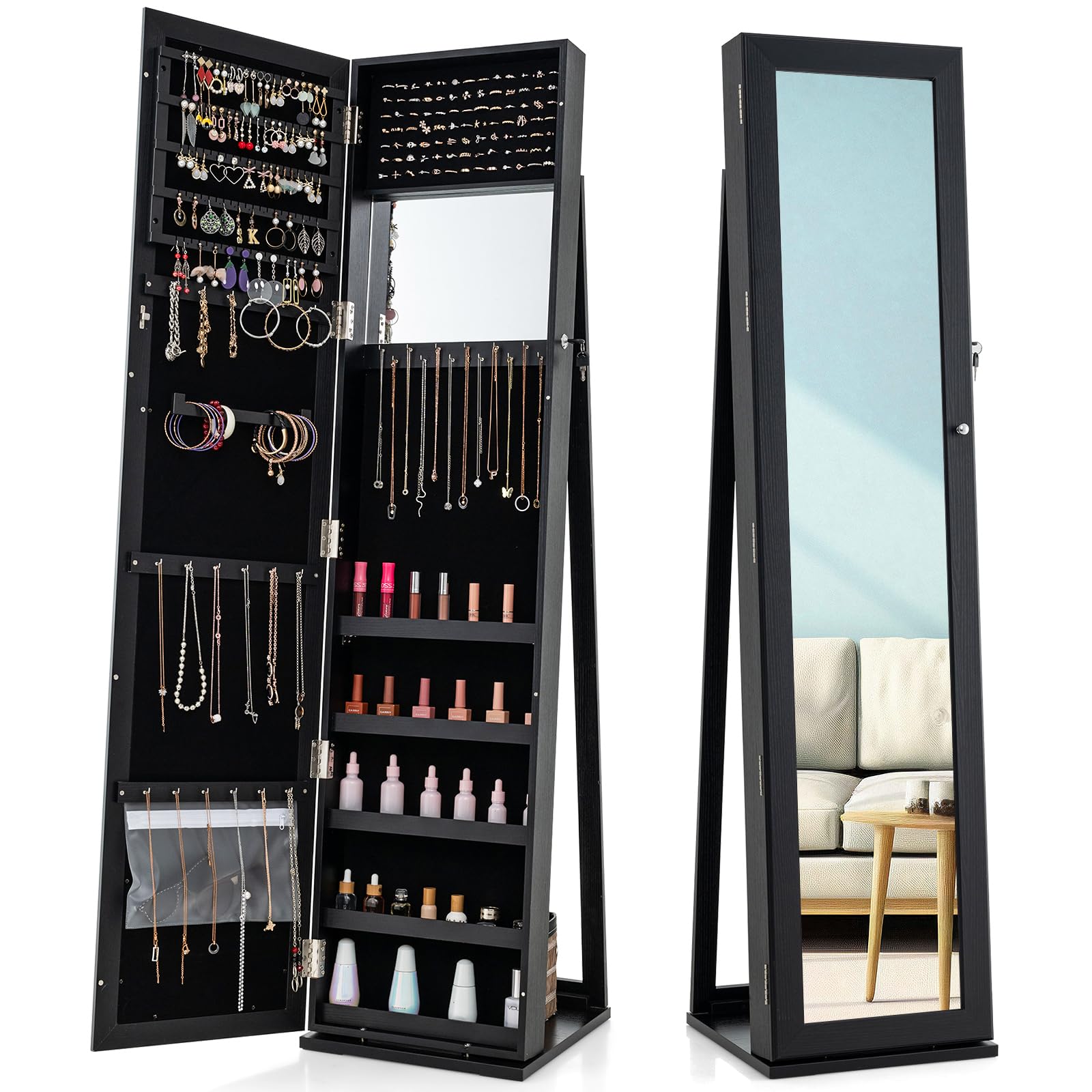 Armoire à bijoux avec miroir d - Full Length Mirror Jewelry Armoire avis et prix