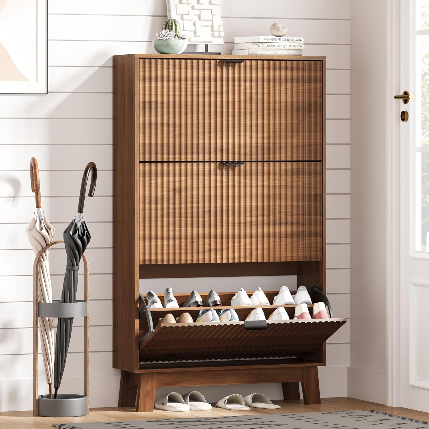 Meuble à chaussures d'entrée a - Shoe Rack Cabinet Narrow Entryway avis et prix